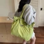 Túi tote nữ THEGIRL8B, Túi đeo vai Nylon dung tích lớn màu trơn, Dây kéo đa năng hợp thời trang Túi xách đi lại thông thường cho bé gái