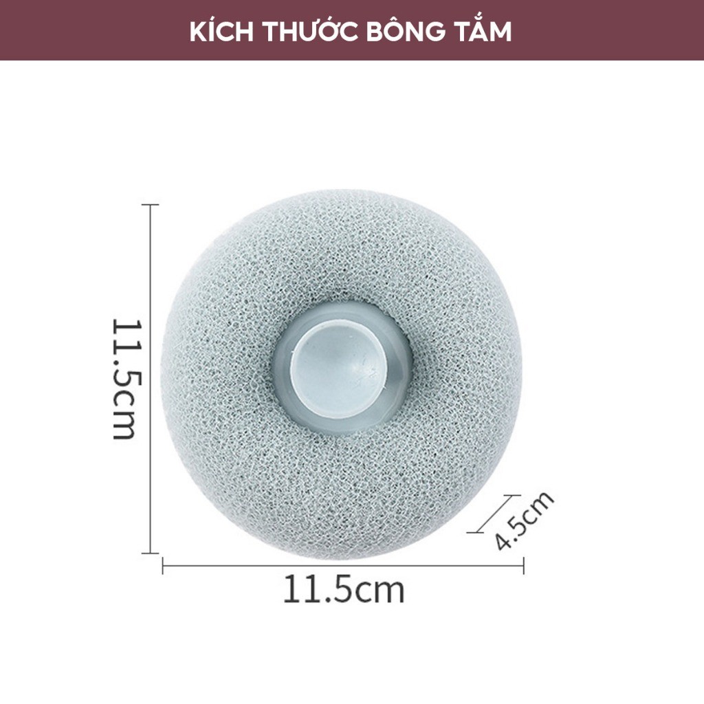 Bông Tắm Tẩy Tế Bào Chết Tròn Cao Cấp 2 Màu Bông Tắm Tạo Bọt Siêu Mềm Kì Cọ Gét Tẩy Da Chết