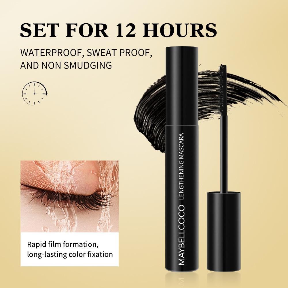 Mascara mi dày đặc chống thấm nước Uốn khô nhanh Dung tích trang điểm lớn S9c7