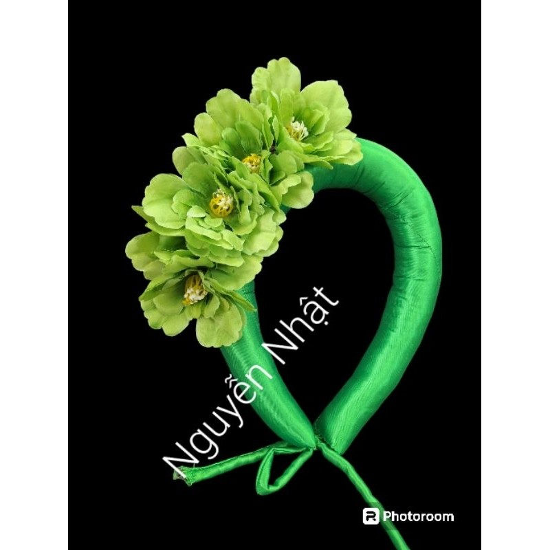 vấn tròn đính hoa vấn đội đầu biểu diễn văn nghệ phun kiện tóc phụ kiện biểu diễn văn nghệ