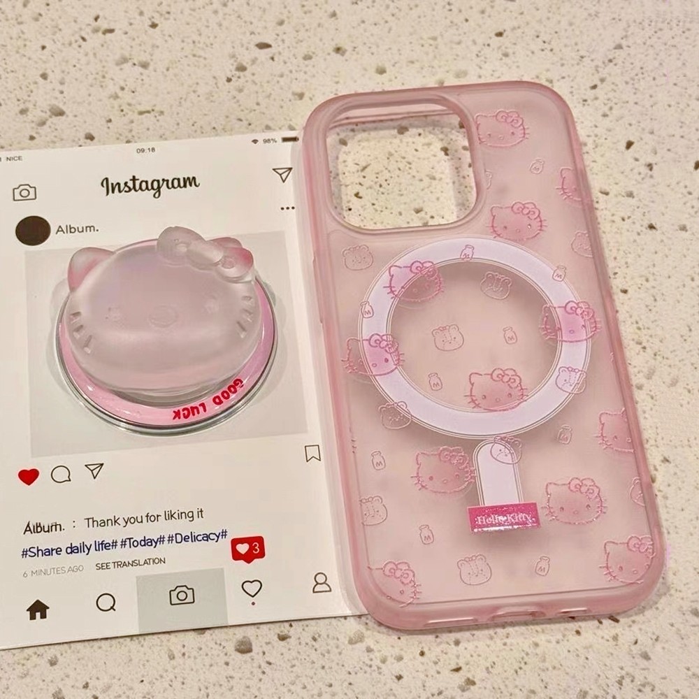 Giá đỡ từ tính Cat Avatar Matte Vỏ điện thoại cứng cho iPhone 17 Pro Max 15 14 13 Vỏ bảo vệ chống sốc