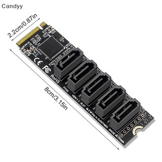 NDY M.2 NVME PCI-E PCIE X4 X8 X16 Đến 6 Cổng 3.0 SATA Adapter Card Riser III ASM1166 6GB / S Máy chủ khung gầm PC Mở rộng máy tính N