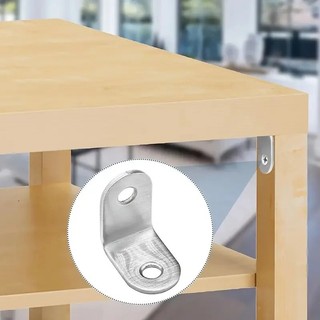 Nẹp góc hình chữ L bằng thép không gỉ - Giá đỡ góc phải 90 độ có vít - dành cho kệ gỗ, ghế, bàn, 10 / 20 / 30 / 50 bộ
