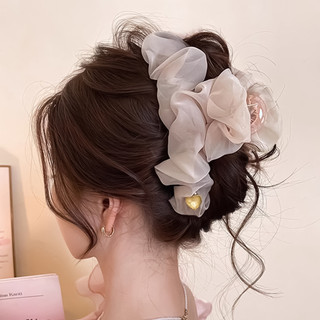 Lưới vuốt tóc nhiều lớp kèm kẹp mềm, thiết kế lông tơ dày dành cho tóc dày của bé gái và phụ nữ