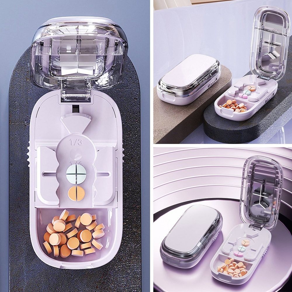 Máy cắt thuốc khu phố PWSEND, Máy tính bảng thuốc chống bụi Hộp lưu trữ máy cắt thuốc, Bộ chia di động Bộ chia thuốc cho thuốc nhỏ hoặc lớn