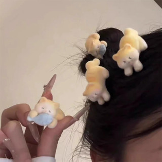 Mèo con ăn cá kẹp tóc sáng tạo, phù hợp cho tóc đổ xô ba chiều và bên gãy