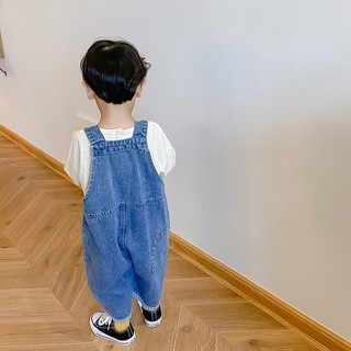Mùa Xuân Thu Phong Cách Mới Trẻ Em Rời Rộng Quần Lót Mở Quần Jean Bé Trai Bé Gái