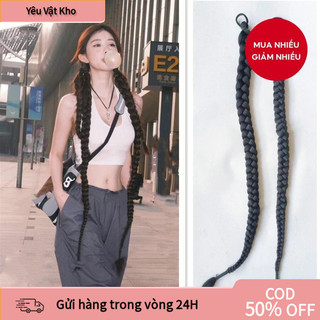 [COD] Đuôi tóc giả bím tết dài 70cm/60cm, tóc giả thắt bím tổng hợp mềm mượt, thích hợp cosplay – biểu diễn
