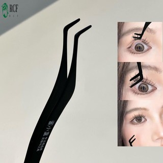 Thép không gỉ Slanted Eye Brow Kẹp Lông Mi Nối Dài Tẩy Lông Nhíp Cho Lông Mi Ghép Hoặc Perming Lông Mi