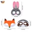 Mặt nạ nỉ động vật ủng hộ bữa tiệc Mặt nạ theo chủ đề Halloween dành cho thanh thiếu niên tiệc sinh nhật