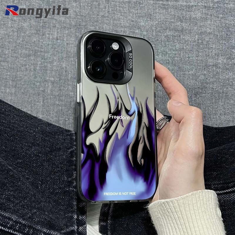 Ốp Điện Thoại Họa Tiết Ngọn Lửa Xanh Cho Huawei Honor X9C X9B X9A X9 X8A X8B X7C X7A X7B X6C X6B X5 Plus 50 SE Magic 7 6 5 Pro 4 Lite Vỏ Mát Chống Sốc Mặt Sau Mờ