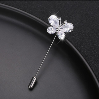 Phụ kiện thời trang zircon camellia thổ cẩm khóa chống chói, phù hợp xuân thu và trang sức