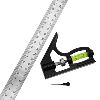Thước Ke Góc Vuông 30cm Đa Năng – Đo Góc Vuông & 45°, Có Cân Thủy, Dành Cho Thợ Mộc Cơ Khí