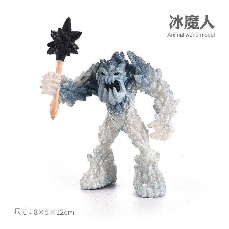 [Đồ chơi] Mô phỏng trẻ em Warcraft Mô hình quái vật Đồ chơi Panther Monster Octopus Monster Water Cua Monster Stone Bull Monster Ice Demon Fighting Turtle 3V7A