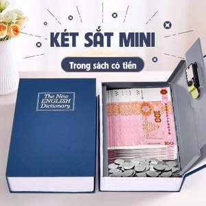 Hộp Tiết Kiệm Thông Minh Hình Quyển Sách - Két Sắt Mini Độc Đáo, Giúp Bảo Quản Tài Sản Cá Nhân An Toàn Tuyệt Đối