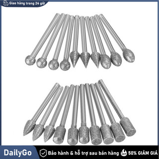 Mũi Mài Kim Cương 3mm – Grit 150, 20 Chiếc Dùng Cho Máy Khoan Mài Mini Cầm Tay
