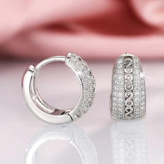 Bông Tai Zircon Bạc S925 Thiết Kế Đơn Giản, Phù Hợp Làm Quà Tặng Cho Nữ Sinh Viên