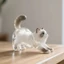 Hộp Bảo Quản Tóc Mèo DELMER, Móc Khóa Acrylic Tóc Mèo Handmade Trong Suốt, Sáng Tạo Phong Cách Dễ Thương Xiêm Mèo Chó Lông Mặt Dây Chuyền Lưu Trữ DIY Mặt Dây Chuyền