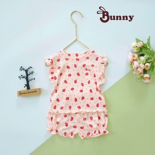 Bộ áo quần chip phồng Bunnybaby cho bé gái từ 4-15kg ( 1 tháng tới 2 tuổi)