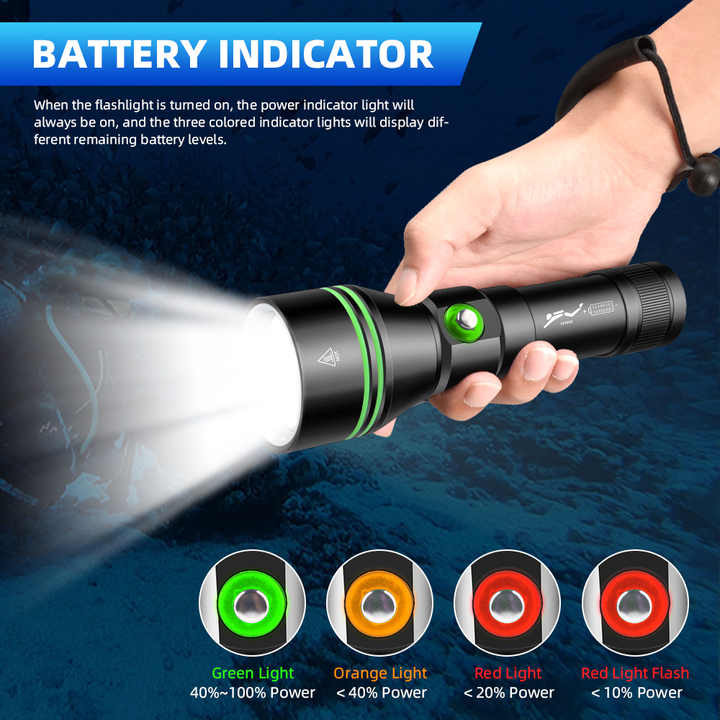 Đèn pin lặn P70 LED 4000 Lumens - Đèn dưới nước di động mới 2025