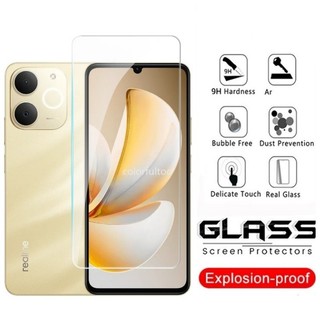 Kính cường lực phía trước 2 trong 1 cho Realme Note 70 70T 60 60X Note60 Note70T 4G 5G 2025 Full Cover Full Keo Bảo vệ màn hình trong suốt Mặt sau Phim bảo vệ ống kính máy ảnh cho Note60X