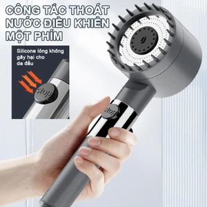Vòi sen Tăng áp bộ 3 trong 1, Hoa Đầu nhật bản Có Chế Độ Suất Cao Tiết Kiệm Nước ZX-027