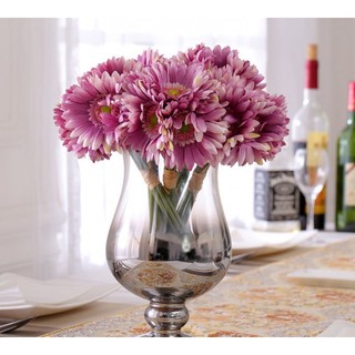 7 đầu gerbera, hoa nhân tạo cao cấp, gerbera phong phú, bó, gerbera, trang trí hoa năng lượng mặt trời