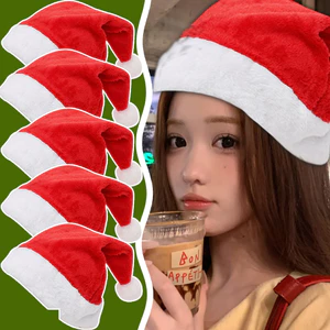 Mũ Giáng Sinh Sang Trọng | Mũ ông già Noel có thể điều chỉnh bằng vải mềm, hoàn hảo cho ảnh gia đình & lễ kỷ niệm lễ hội