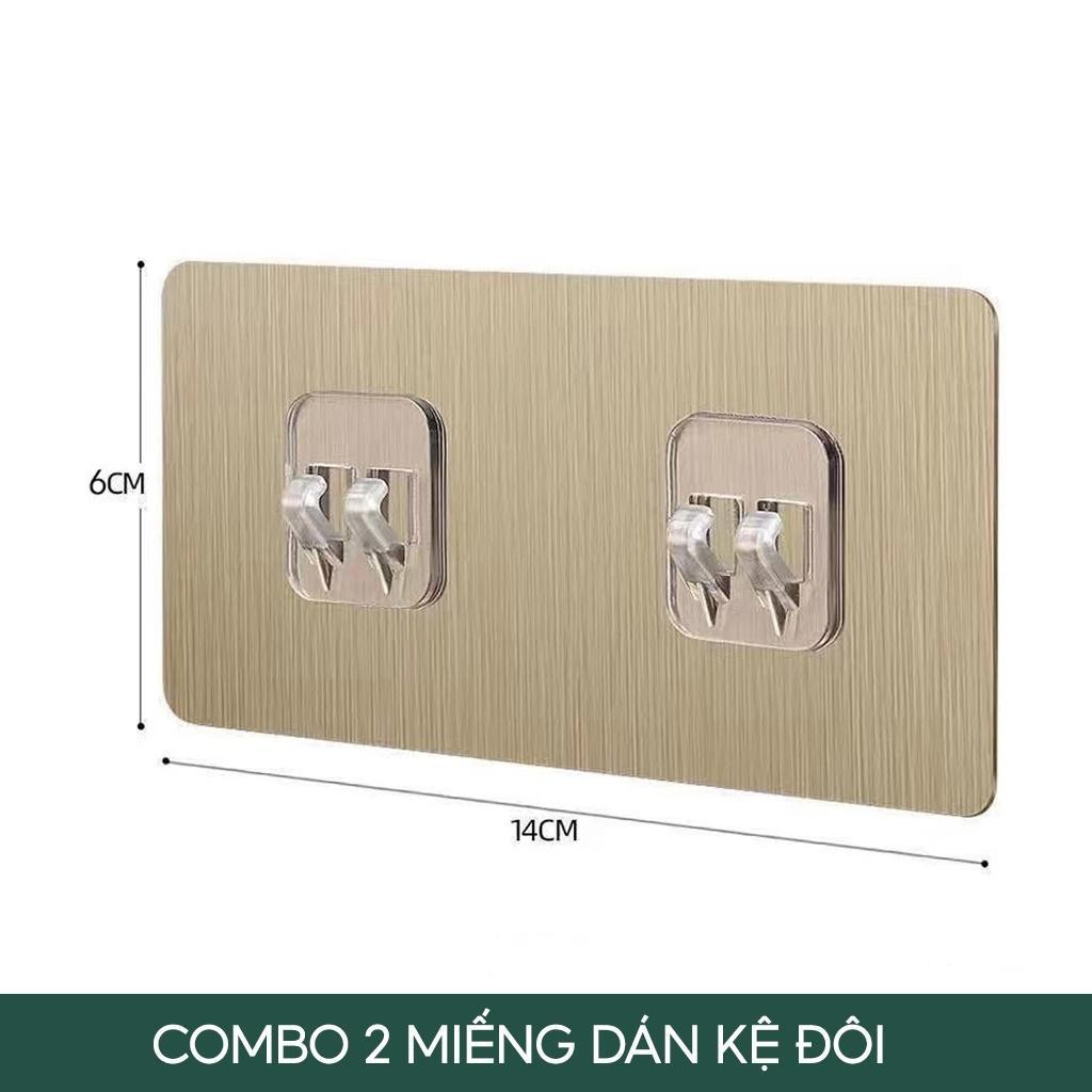 COMBO 2 Miếng Dán Tường Cho Kệ Nhà Tắm Kệ Inox Nhà Bếp Chất Liệu PVC Dán Tường Siêu Chắc