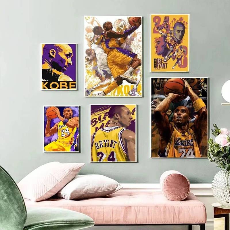 Siêu Sao Bóng Rổ Kobe Bryant - Bryant Poster Canvas Tranh Tường Nghệ Thuật Trò Chơi Trang Trí Phòng Phong Cách Dễ Thương Quà Tặng Trang Trí Tranh HD