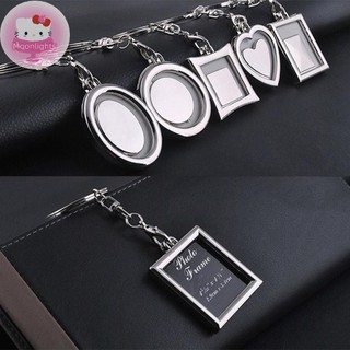 Moonlights 1pc Sang Trọng Trong Suốt Trong Suốt Chèn Ảnh Khung Ảnh Móc Khóa Móc Khóa EN