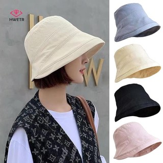 HWETR Nón Che Nắng Nữ Vải Cotton Trơn, Rộng Vành, Gấp Gọn, Phù Hợp Mùa Hè