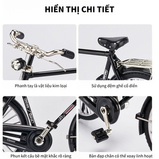 【BabyJoy】Xe Đạp Lắp Ráp DIY,Bộ Lắp Ráp Xe Đạp Mini Hợp Kim Retro,Mô Hình Xe Đạp Cổ Điển,Đồ Chơi Lắp Ráp Sáng Tạo