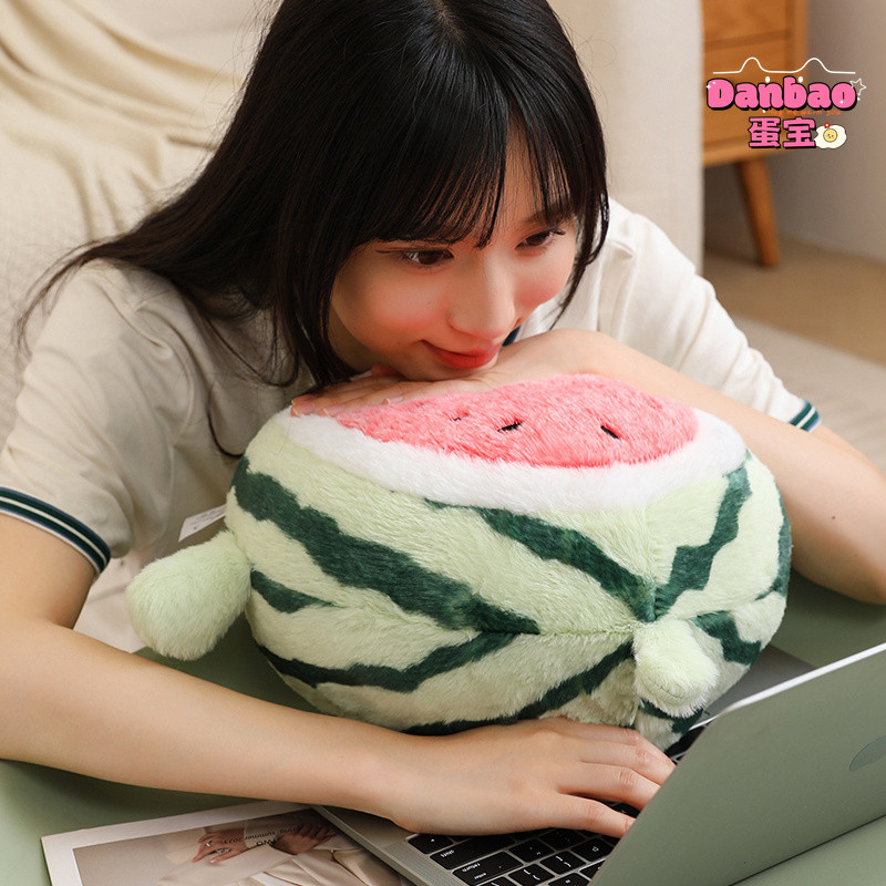 ((Danbao) Tròn Lớn Dưa Hấu Sang Trọng Đồ Chơi Dễ Thương Dưa Hấu Búp Bê Chất Liệu Gối Quà Tặng Mềm Cho Bạn Bè Quà Tặng Sinh Nhật