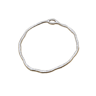 Hợp Kim Trắng K Hình Học Không Đều Tròn Xếp Ly Rỗng Khung diy Handmade Bông Tai Vòng Cổ Mặt Dây Chuyền Chất Liệu Phụ Kiện