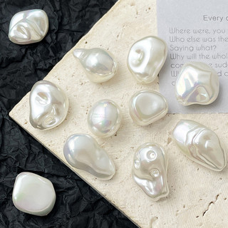 Dị tính Không Đều Baroque Ngọc Trai Giả Vỏ Hạt diy Handmade Trang Sức Vòng Tay Vòng Cổ Bông Tai Đính Hạt Phụ Kiện