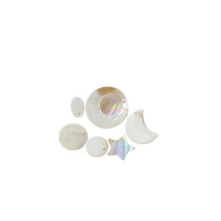Tự Nhiên Mẹ-of-Pearl Trắng Bướm Vỏ Năm Cánh Ngôi Sao Tình Yêu Lỗ Đơn Đôi Mặt Dây Chuyền DIY Bông Tai Phụ Kiện Tóc Phụ Kiện