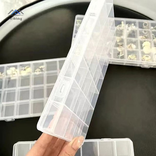 ELBBKG 24 Khe Cắm Móng Tay Decal Hộp Bảo Quản Móng Tay Nghệ Thuật Phụ Kiện Hộp Bảo Quản Lưới Có Thể Tháo Rời Móng Tay Nghệ Thuật Kim Cương Giả Hộp Trang Sức Phụ Kiện Mới