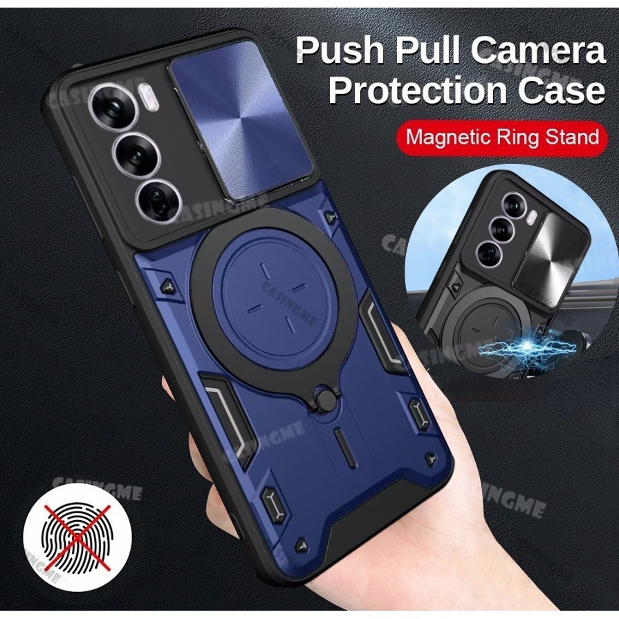 Oppo Reno12 12Pro 5G Giáp Chống Sốc Đẩy Kéo Camera Bảo Vệ Cho Oppo Reno 12 Reno12 OppoReno12 Pro 12Pro 5G 4G 2024 Ốp Lưng Xe Ô Tô Vỏ Vòng Từ Tính Ốp lưng