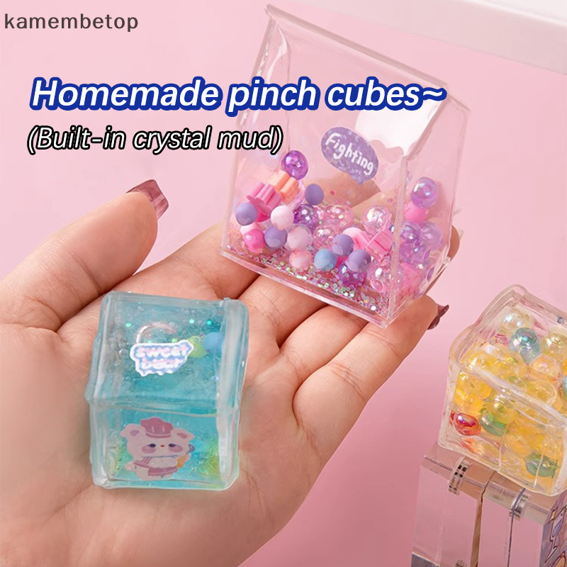Beto Đồ chơi thủ công DIY, đồ chơi bóp thổi bong bóng, keo hai mặt không đánh dấu, băng Nano tái sử dụng, màu sắc, độ dính cao