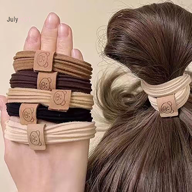 Julyhot Độ Đàn Hồi Cao Dày Dễ Thương Gấu Dây Buộc Tóc Dây Cao Su Nữ Phụ Kiện Tóc Massivedeals