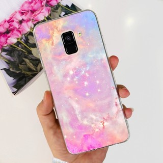 Dành Cho Samsung Galaxy A8 2018 SM-A530F Ốp Lưng Hoa Mềm Trong Suốt Silicon Cho Samsung A8 Plus 2018 SM-A730F A8 + Vỏ