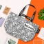 Túi mua sắm dệt JKDESIGN, Túi Tote in màu dung tích lớn, Túi đựng bao bì mua sắm chống nước cầm tay