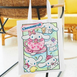 Meowu Túi Tote SANRIO Vải Canvas đi học, đi chơi phong cách dễ thương đáng yêu