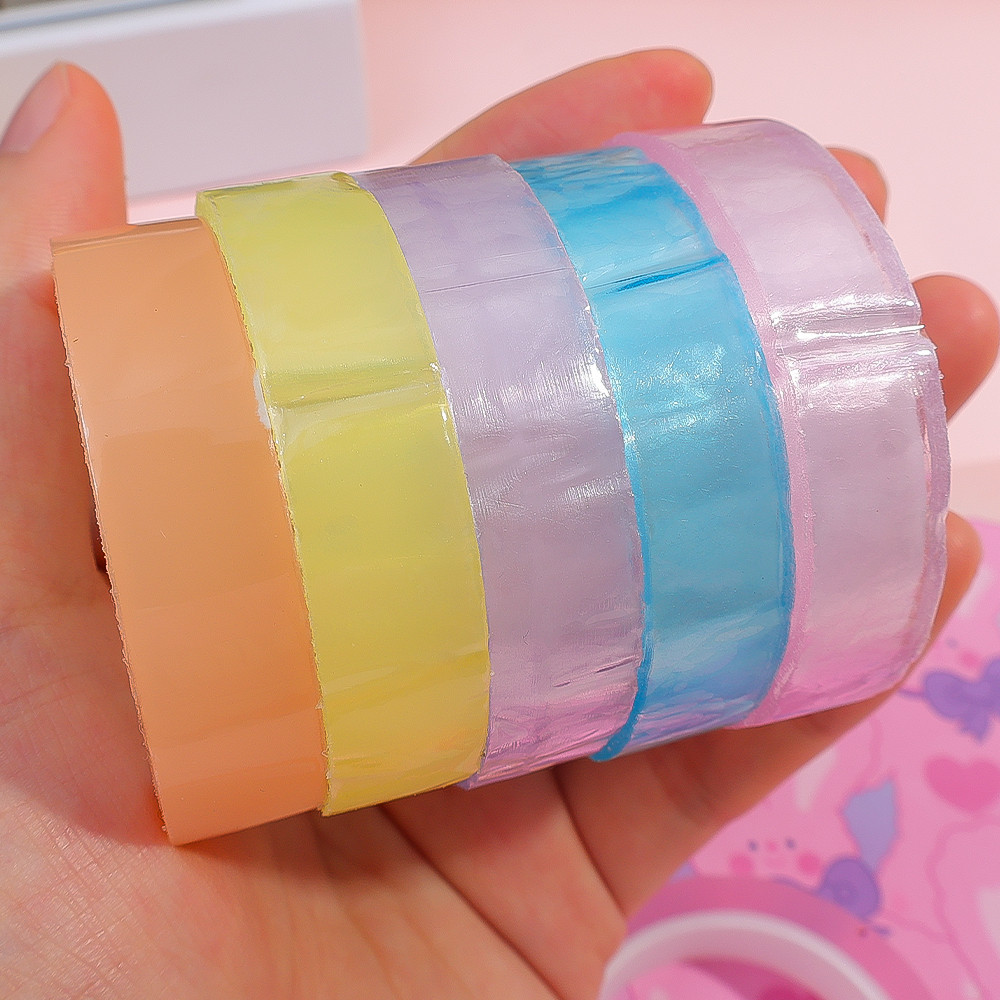 6 cuộn 1,2 / 3,6cm Băng lăn bóng dính - Đồ chơi giải nén dành cho người lớn dành cho trẻ em - Bóng dính DIY - Độ đàn hồi cao, đầy màu sắc, vui nhộn - Băng ngọc trai màu cầu vồng