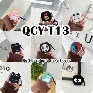 [imamura] Dành cho vỏ QCY T13 Vỏ silicon mềm Niche Phim hoạt hình Vỏ tai nghe