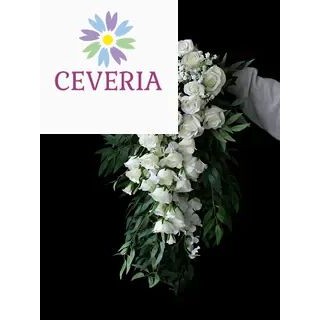 Hoa cưới cầm tay cô dâu dáng thác đổ CEVERIA