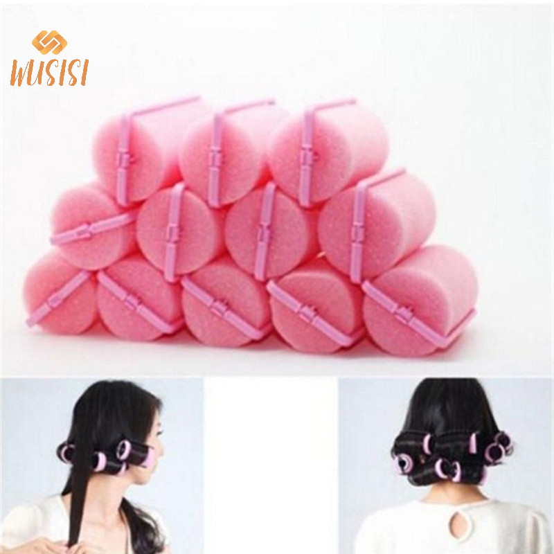[WUSISI] 1 Bộ Con Lăn Đệm Bọt Biển Chăm Sóc Tóc Vintage Tạo Kiểu Tóc Mềm Uốn MỚI