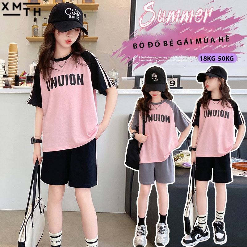 Bộ quần đùi áo cộc tay mùa hè cho bé gái 18-50kg. Sét hè, đồ bộ mặc nhà ...