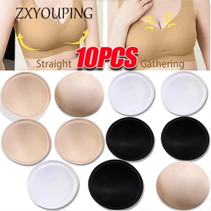 Zxyouping Bộ 2/10 Miếng Lót Ngực Xốp Tròn Nâng Ngực Cho Áo Ngực Thể Thao, 2 Miếng/Bộ